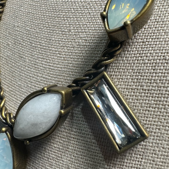 Silpada KR Moonstone, White Jade, and Swarovski Crystal Bronze Necklace - Picture 4 of 6